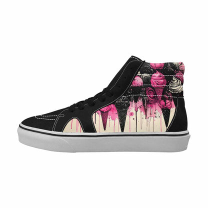 MEN'S Ice Cream Motif High Top Canvas Aesthetic Shoes