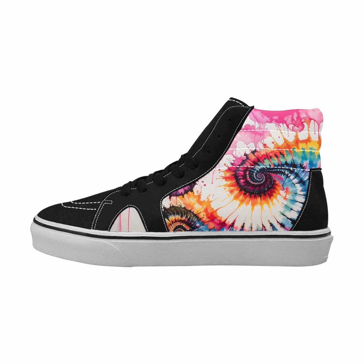 MEN'S Tie High Top Canvas Surreal Custom Shoes
