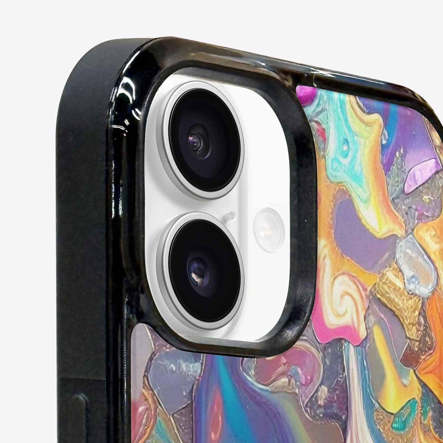 iPhone 16 Plus Case — Holographic Iridescent Shimmer Pattern Hundreds Of, Unique Phone Case Design
