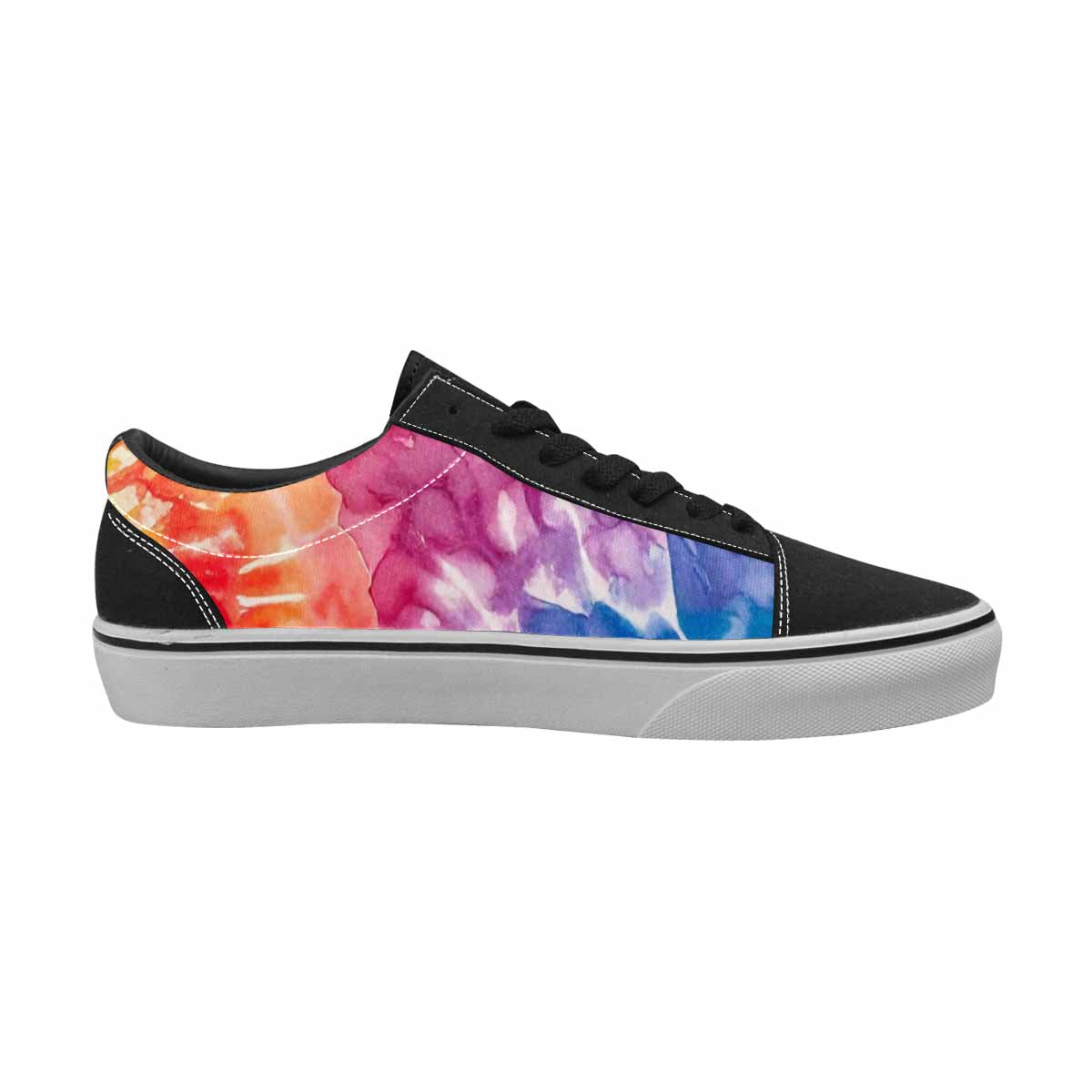 MEN'S Tie Dye Swirl Canvas Lace-Up Grunge Custom Sneakers