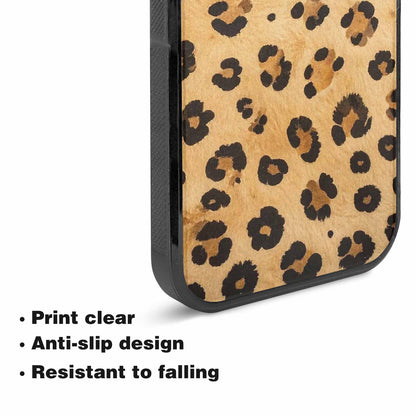 iPhone 15 Case — Cheetah Print Sandy Tan Base With, Custom Print Case Cover