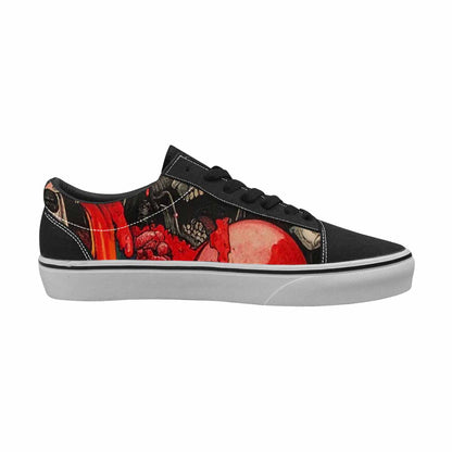 WOMEN'S Rainbow From Skull S Lace-Up Canvas Neon Fantasy Shoes
