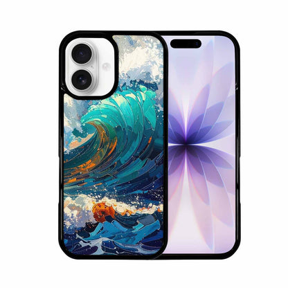 iPhone 17 Case — Wave Crest Splash Wave Watercolor Abstract, Custom Made Phone Cover
