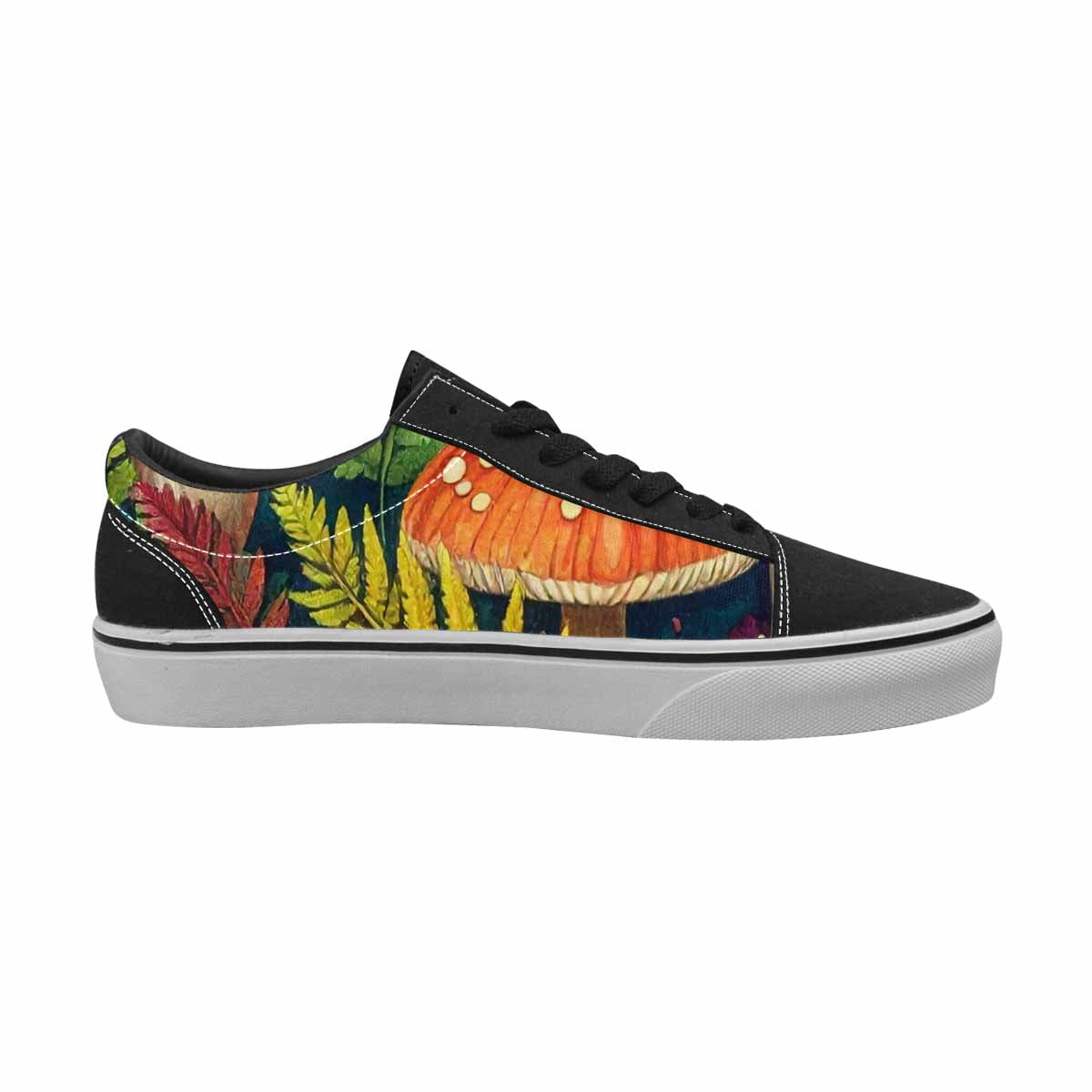 WOMEN'S Mushrooms  Botanical Mushrooms Lace-Up Canvas Y2K Custom Shoes