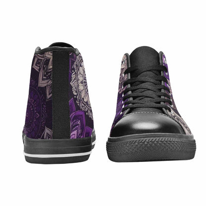 WOMEN'S Mandala High Top Canvas Dark Academia Sneakers