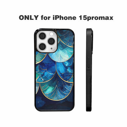 iPhone 15 Pro Max Case — Mermaid Scale Art Pattern, Personalized Phone Case