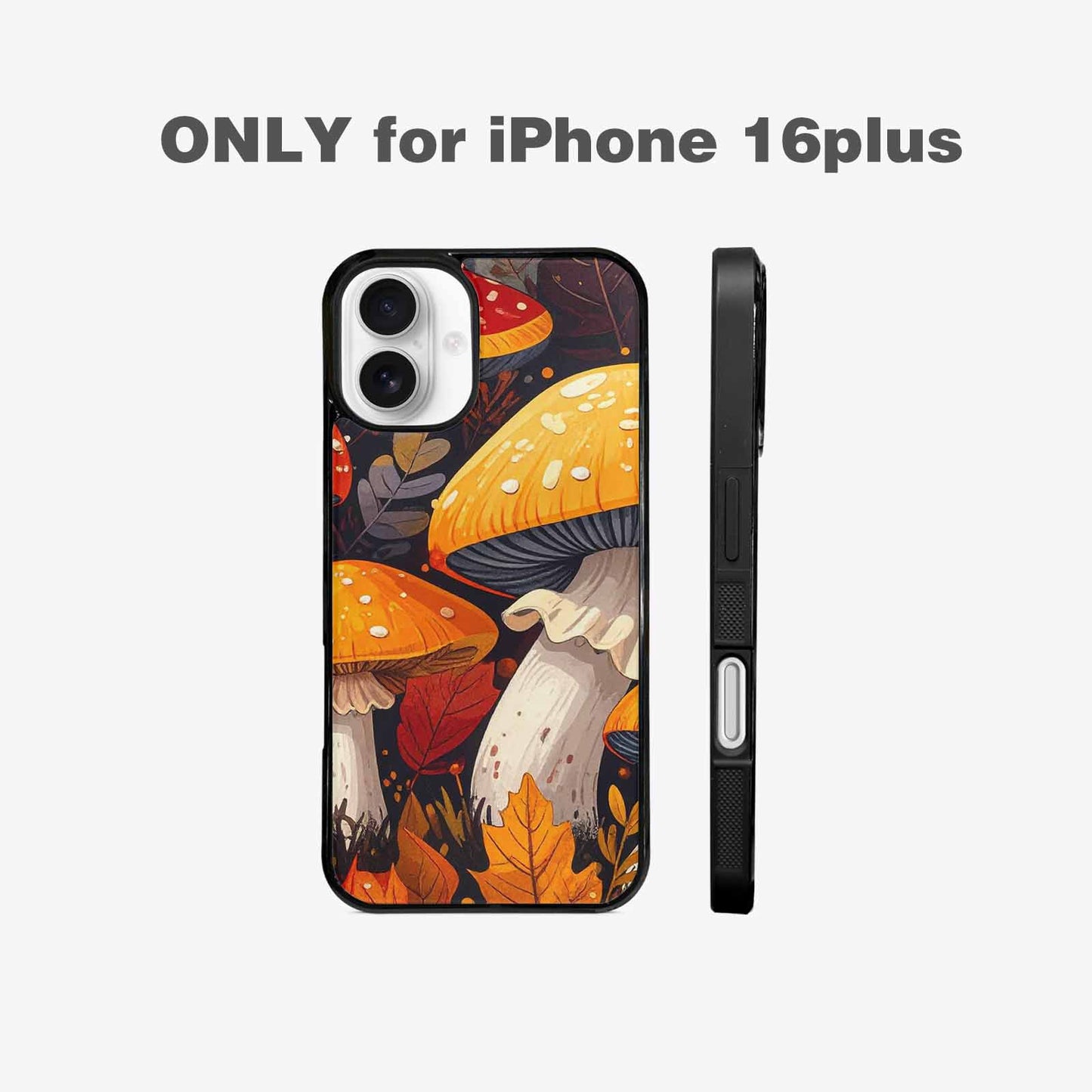 iPhone 16 Plus Case — Bold Autumn Mushroom Bold Autumn Mushroom, Custom Phone Case