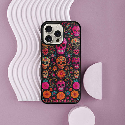 iPhone 16 Pro Max Case — Colorful Dia De Los Muertos Sugar, Custom Art Phone Cover