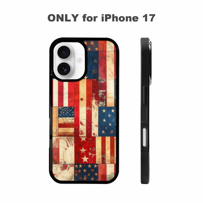 iPhone 17 Case — Small American Flag Stars Galaxy Space, Custom Designed Case Cover