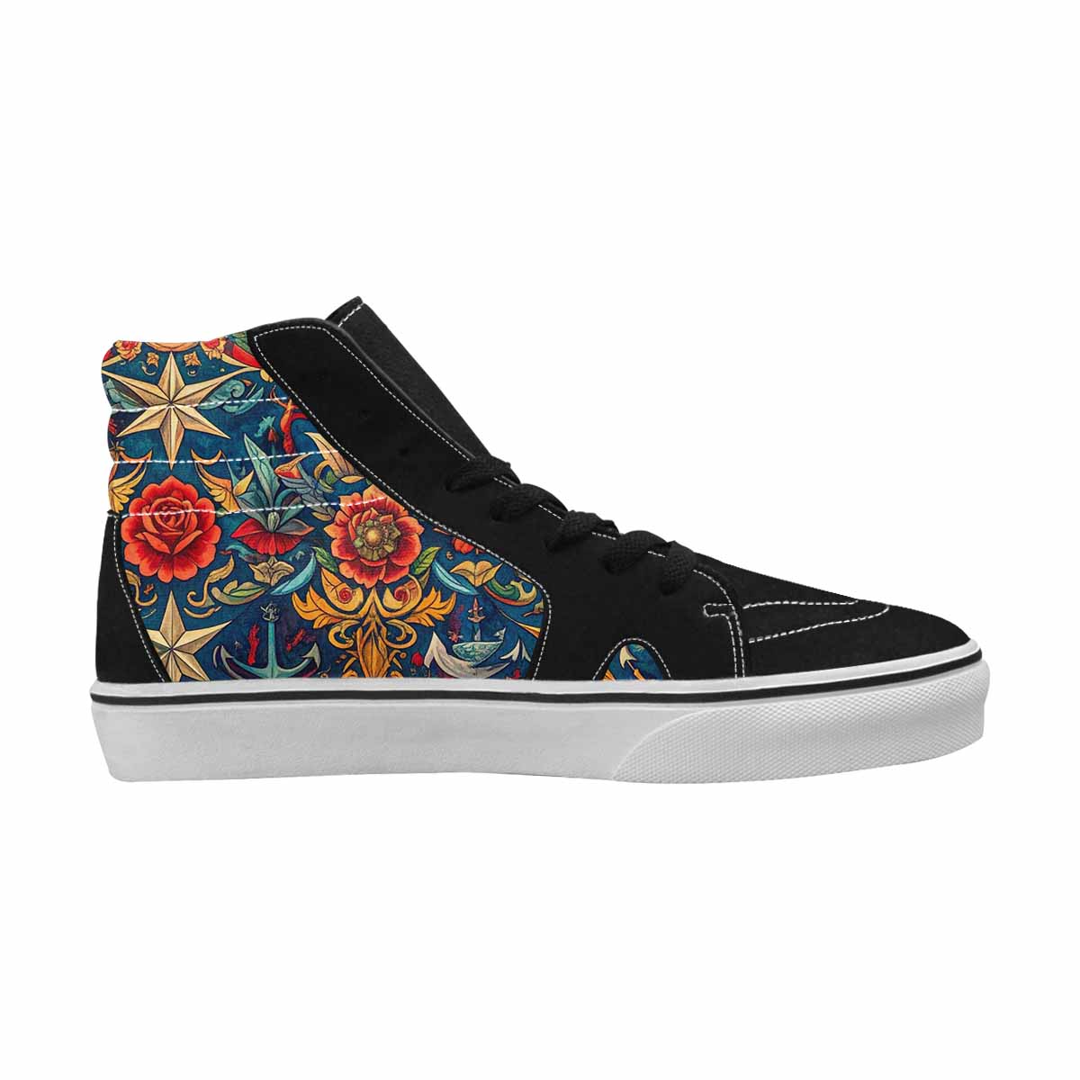 WOMEN'S Old School Tattoo High Top Canvas Grunge Custom Shoes