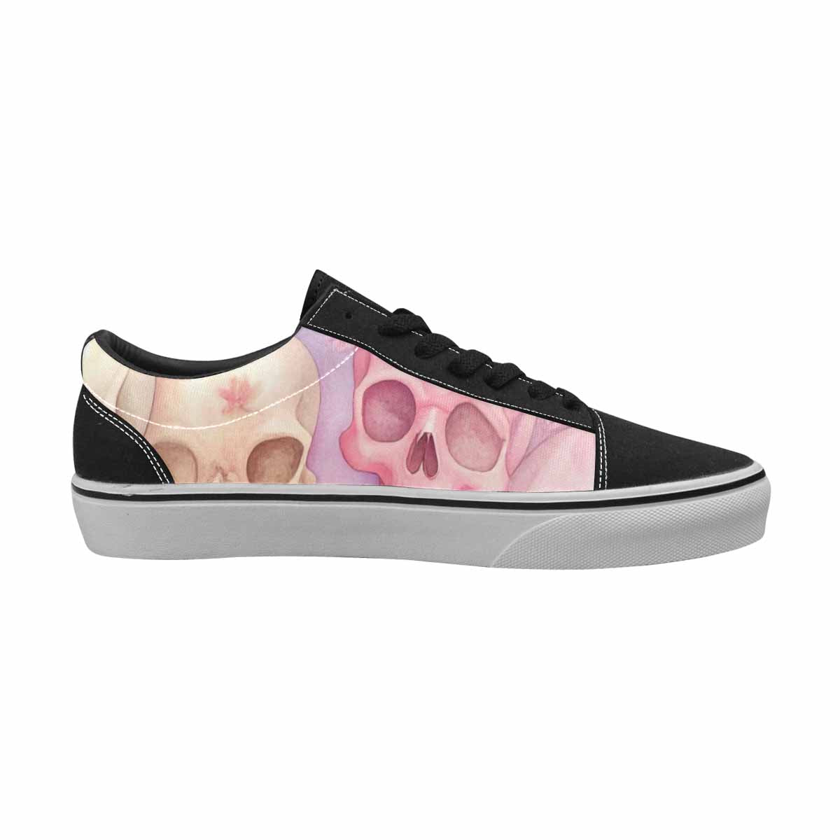 WOMEN'S Skulls - Pastel Canvas Lace-Up Dreamcore Custom Shoes