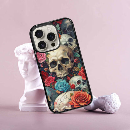 iPhone 16 Pro Case — Skulls And Rosesmelting Skulls A Aor, Original Design Phone Case