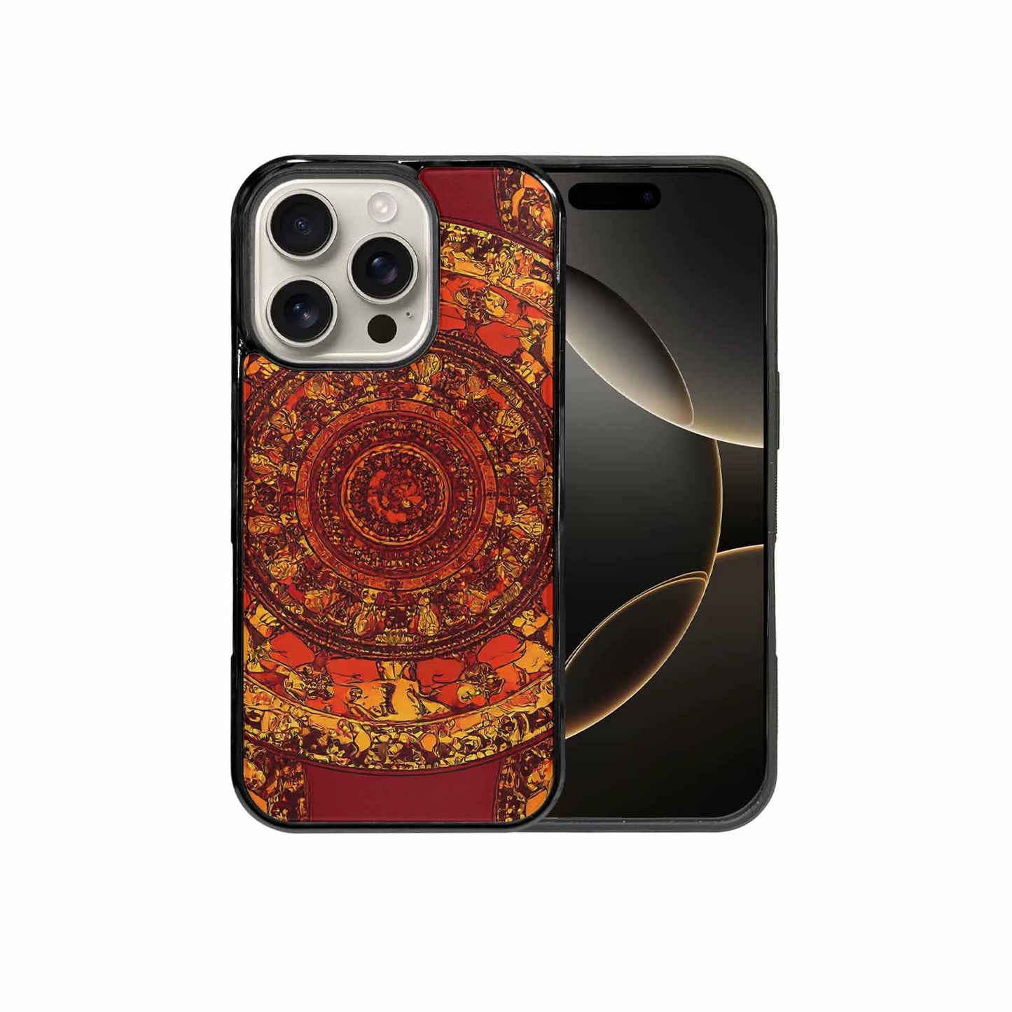 iPhone 16 Pro Case — Mandala Lions Art Seamless Pattern Vibrant, Personalized Phone Case