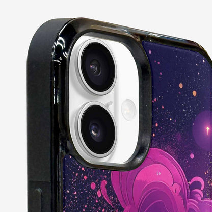 iPhone 16 Plus Case — Rose Galaxy Art Seamless Pattern Vibrant, Custom Made Phone Cover