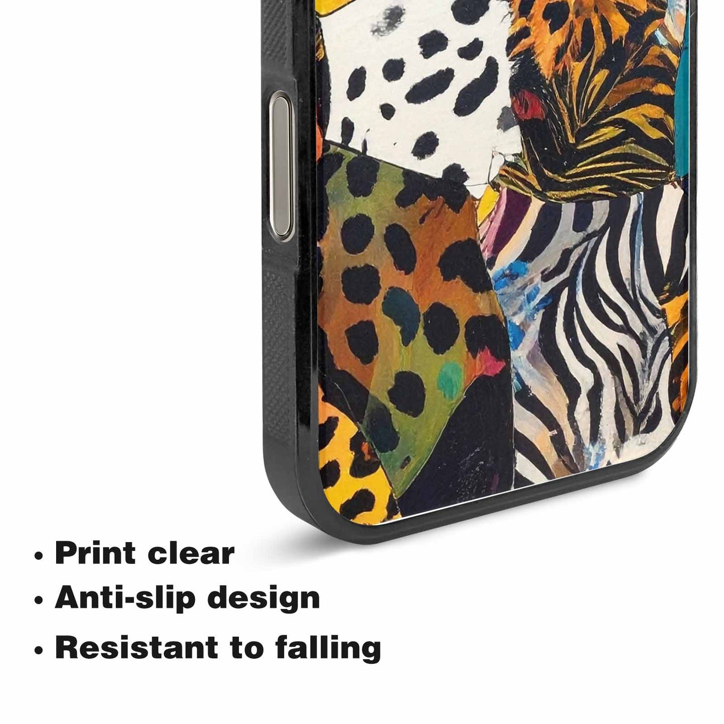 iPhone 15 Pro Max Case — Full Color Vibrant Animal Print Animal, Custom Made Phone Cover