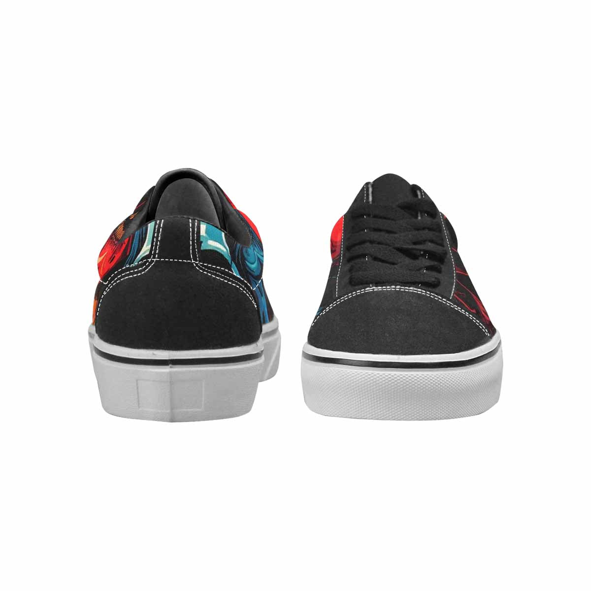MEN'S Dripping Skulls Collage Canvas Lace-Up Dreamcore Sneakers