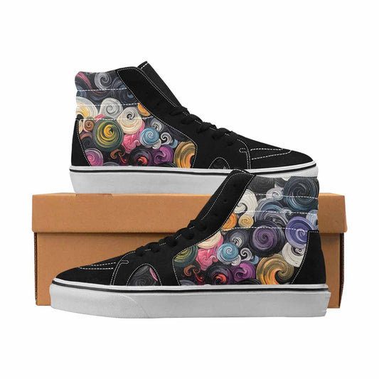MEN'S Tie Dye High Top Canvas Wearable Art Aesthetic Sneakers