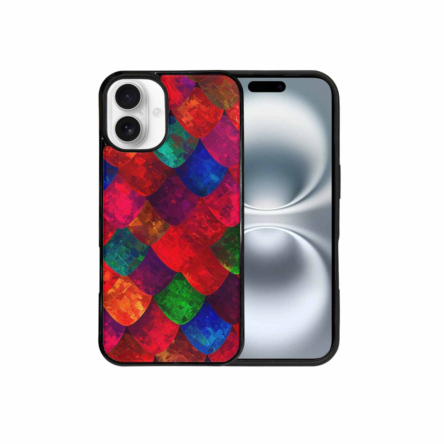 iPhone 16 Plus Case — Snake Print Dark Seamless Pattern Vibrant, Original Design Phone Case