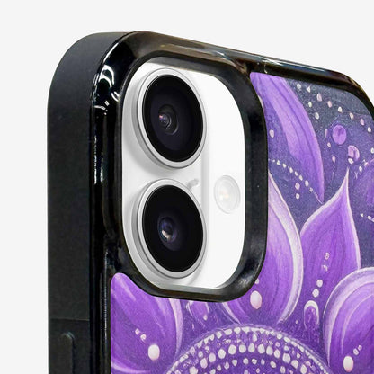 iPhone 16 Plus Case — Purple Mandala Bohemian Print Edge To, Unique Phone Case Design