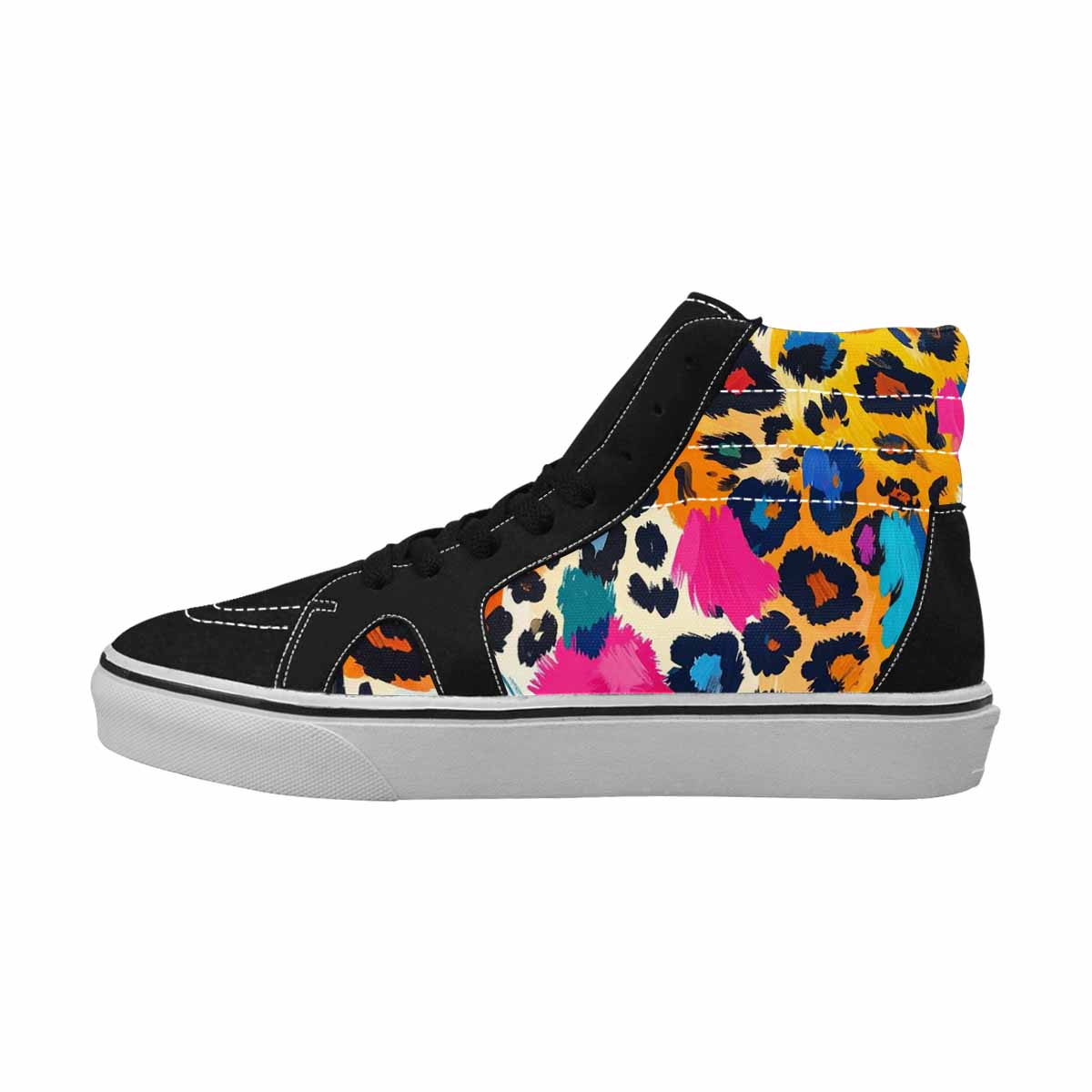 MEN'S Animal Print High Top Canvas Wallpaper Art Sneakers