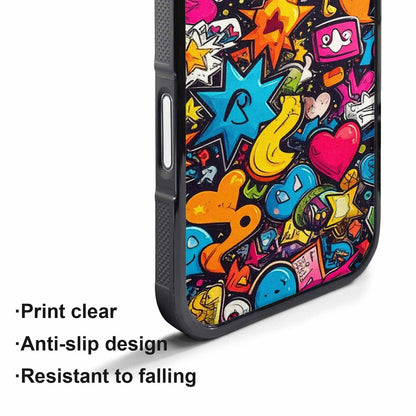 iPhone 17 Air Case — Bold Sticker Collage Icon Pattern Original, Personalized Phone Case