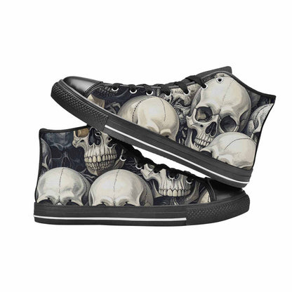 MEN'S Skulls - Classic High Top Canvas Cottagecore Custom Shoes