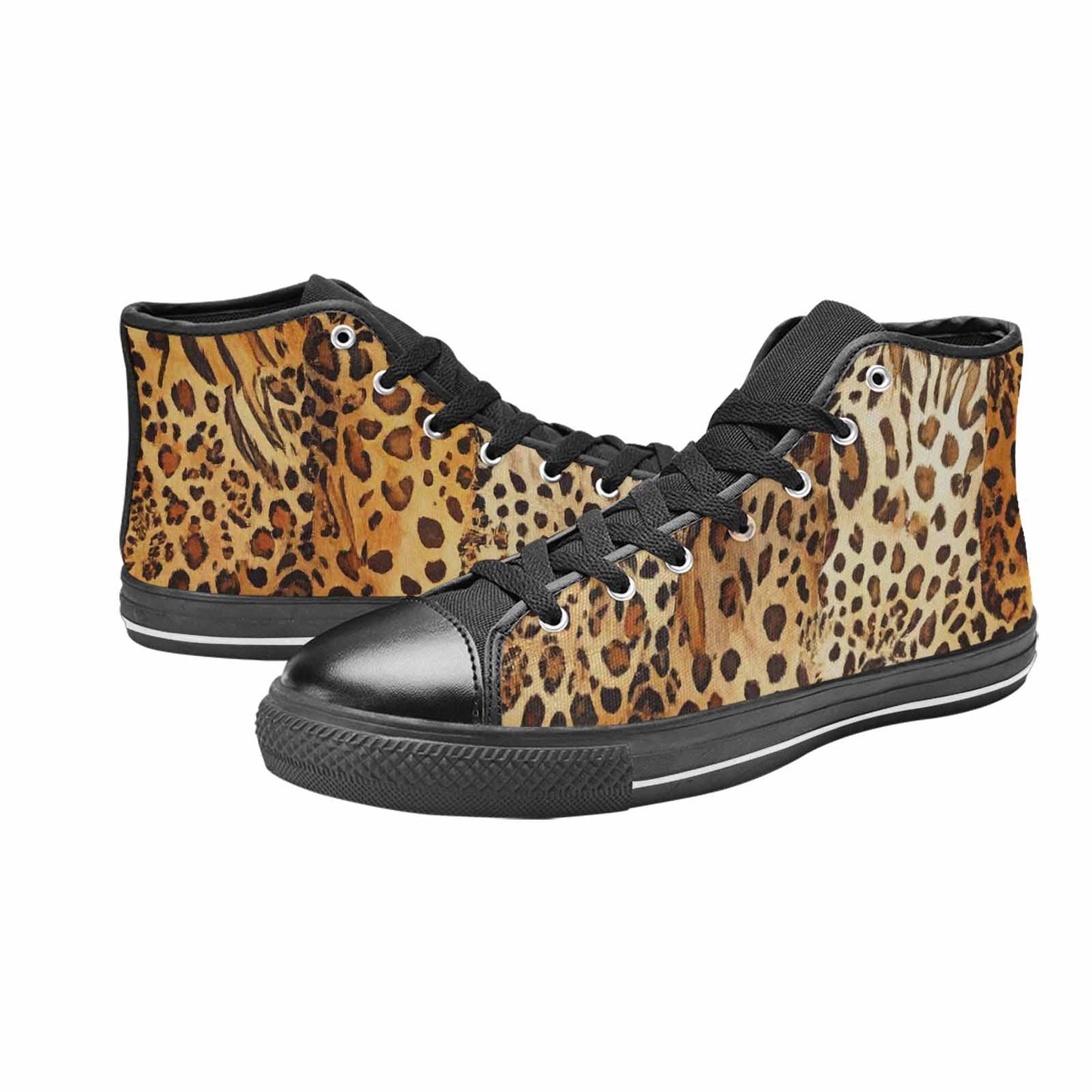 MEN'S Animal Print High Top Canvas Vibrant Chaos Shoes