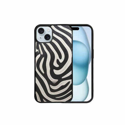 iPhone 15 Plus Case — Modern Zebra Stripe Solid, Customized Protective Case