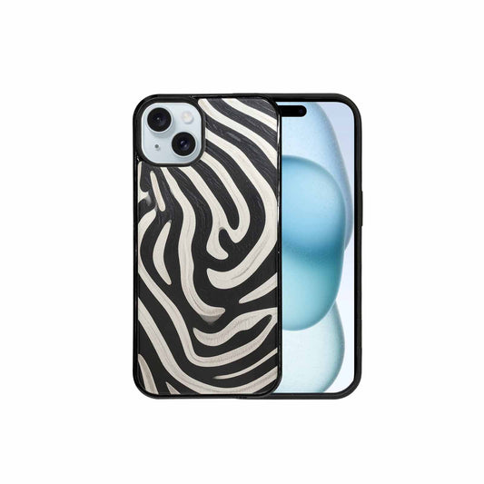 iPhone 15 Plus Case — Modern Zebra Stripe Solid, Customized Protective Case