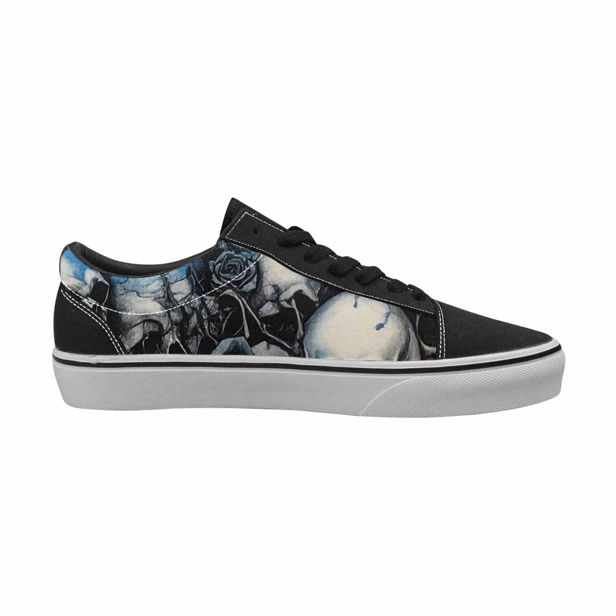 WOMEN'S Skull Roses Lace-Up Canvas Aesthetic Custom Shoes