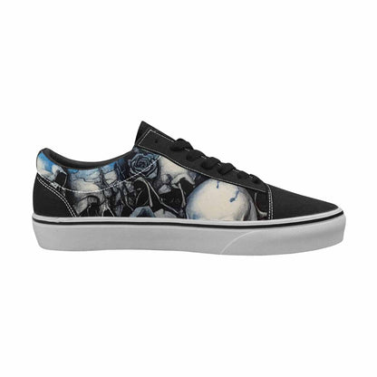 WOMEN'S Skull Roses Lace-Up Canvas Aesthetic Custom Shoes