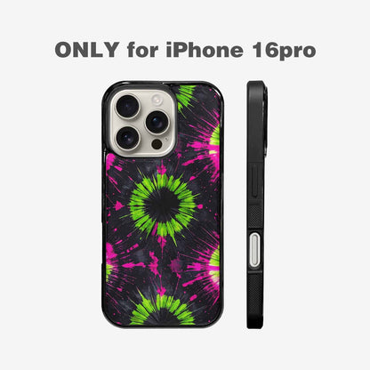 iPhone 16 Pro Case — Acid Wash Tie Dye Neon, Custom Art Phone Cover