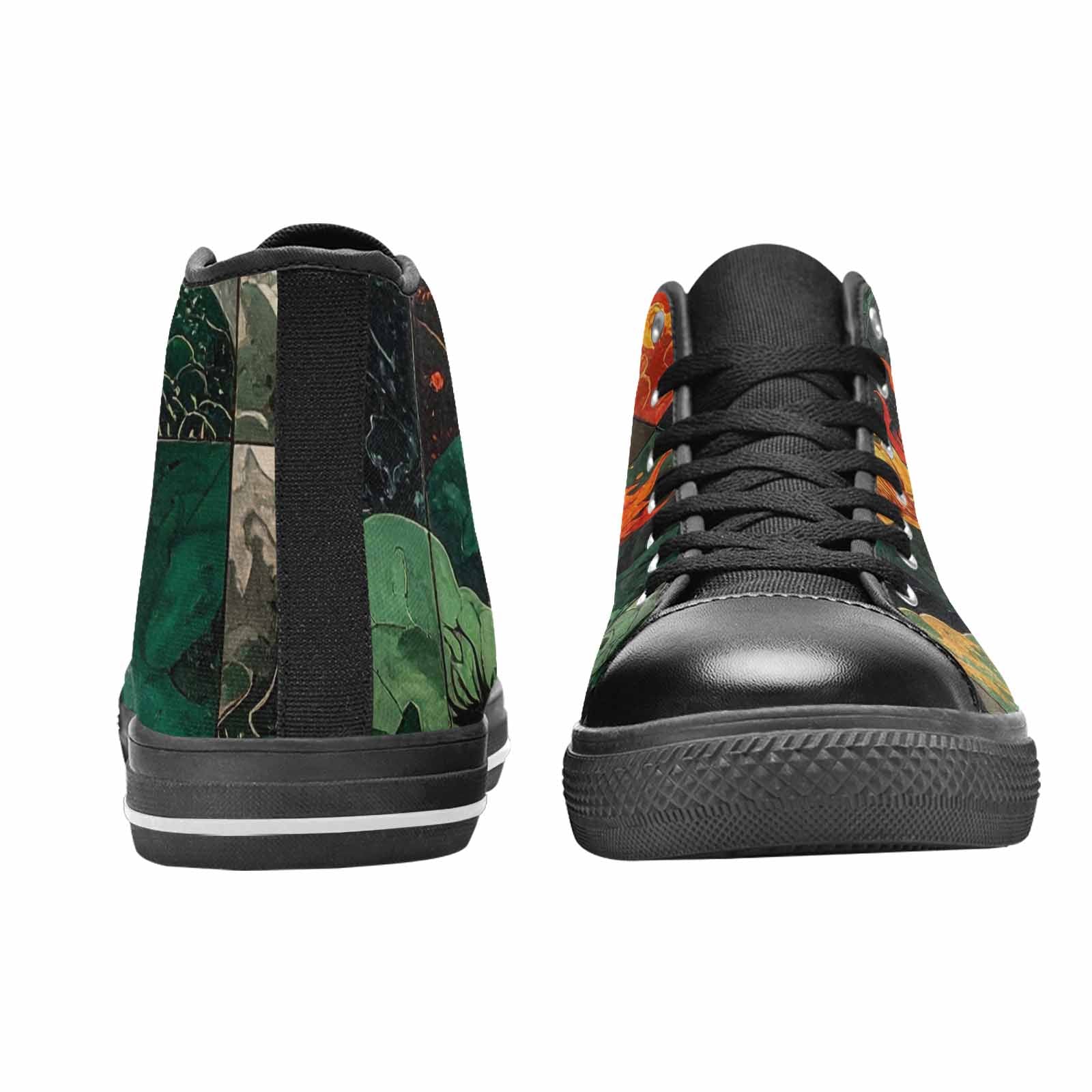 MEN'S Dragon Scale Fantasy High Top Canvas Vibrant Chaos Sneakers