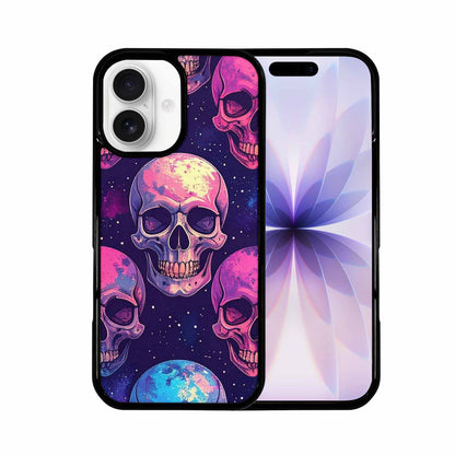 iPhone 17 Case — Galaxy Skulls Art Seamless Gothic Skulls, Custom Print Case Cover