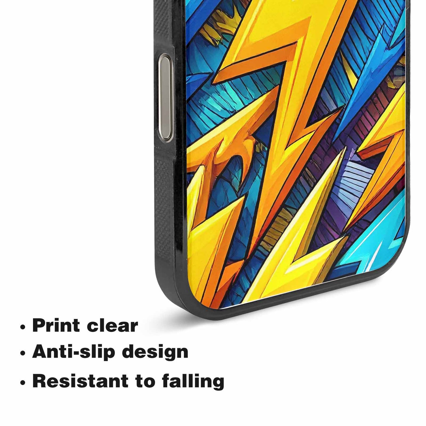 iPhone 15 Pro Max Case — Lightning Bolt Storm Pattern Hundreds Of, Personalized Phone Case