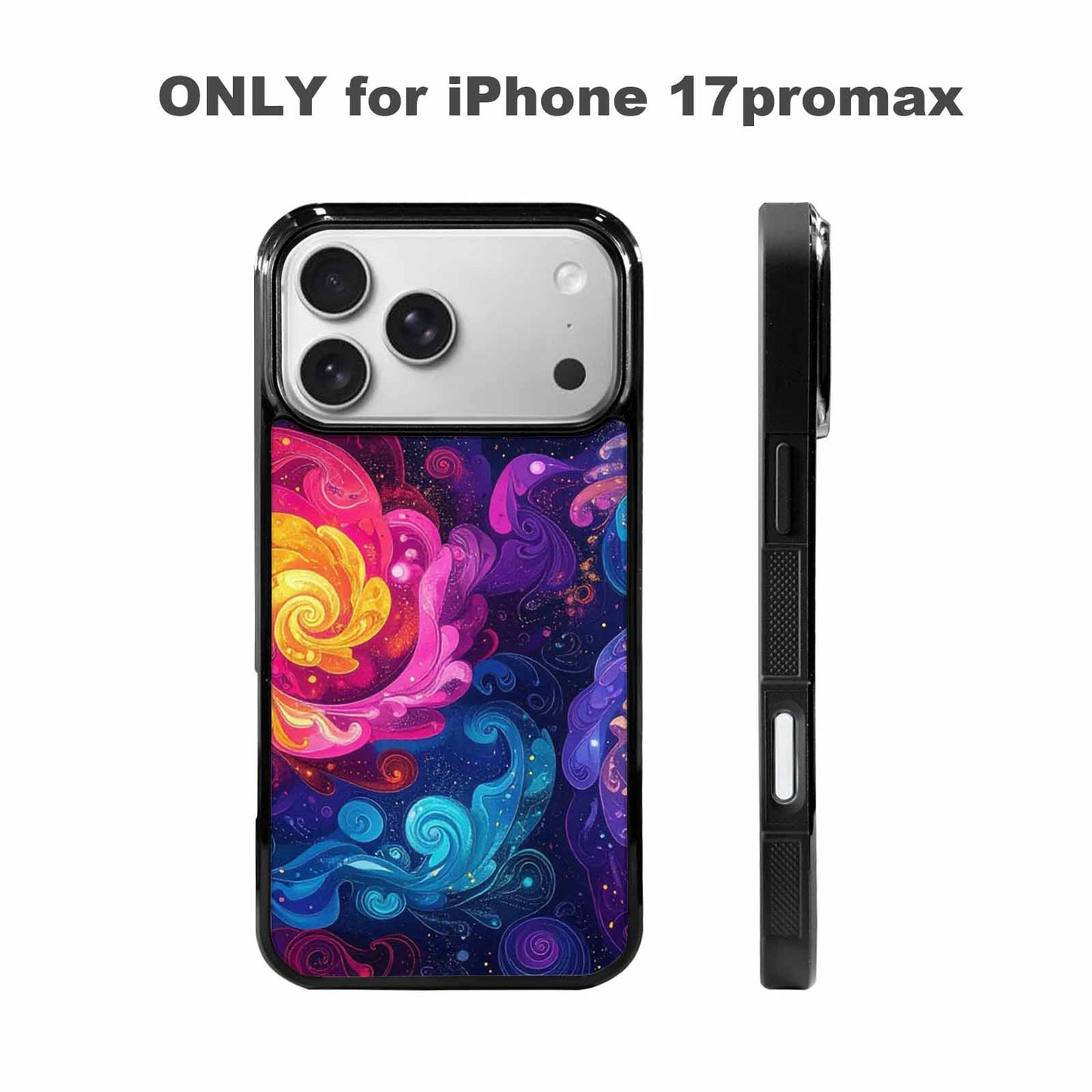 iPhone 17 Pro Max Case — Rose Galaxy Art Seamless Galaxy Space, Custom Art Phone Cover
