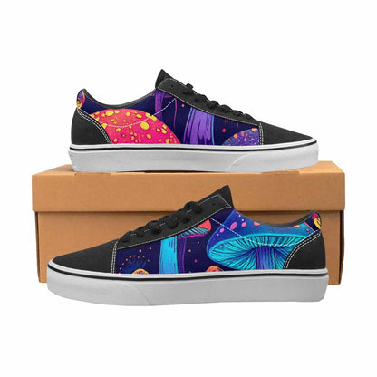 WOMEN'S Psychedelic Mushroom Canvas Lace-Up Surreal Custom Shoes