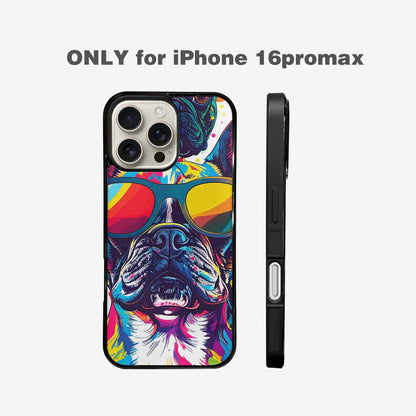 iPhone 16 Pro Max Case — French Bulldog Pop Art Pattern, Custom Print Case Cover