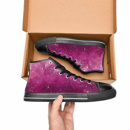 WOMEN'S Galaxy Art - High Top Canvas Grunge Shoes
