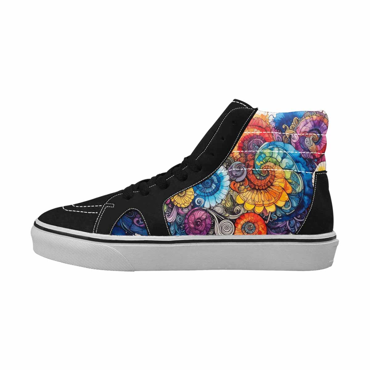 MEN'S Tie High Top Canvas Vibrant Chaos Sneakers