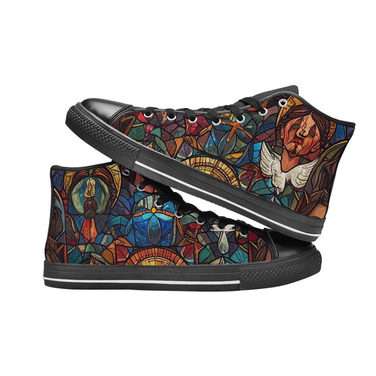 MEN'S Jesus Face Small High Top Canvas Aesthetic Custom Shoes