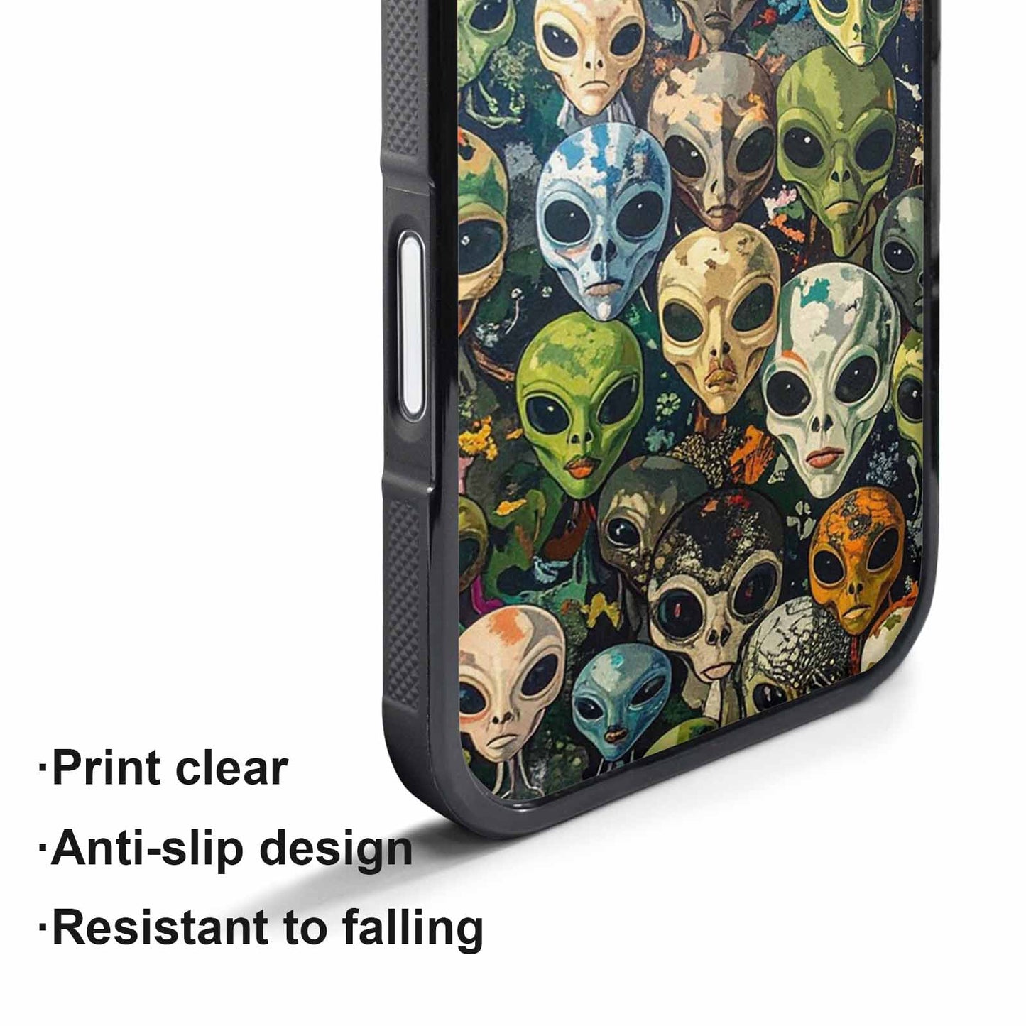 iPhone 17 Pro Case — Aliens Camo Aliens Pattern Hundreds Alien, Custom Print Case Cover