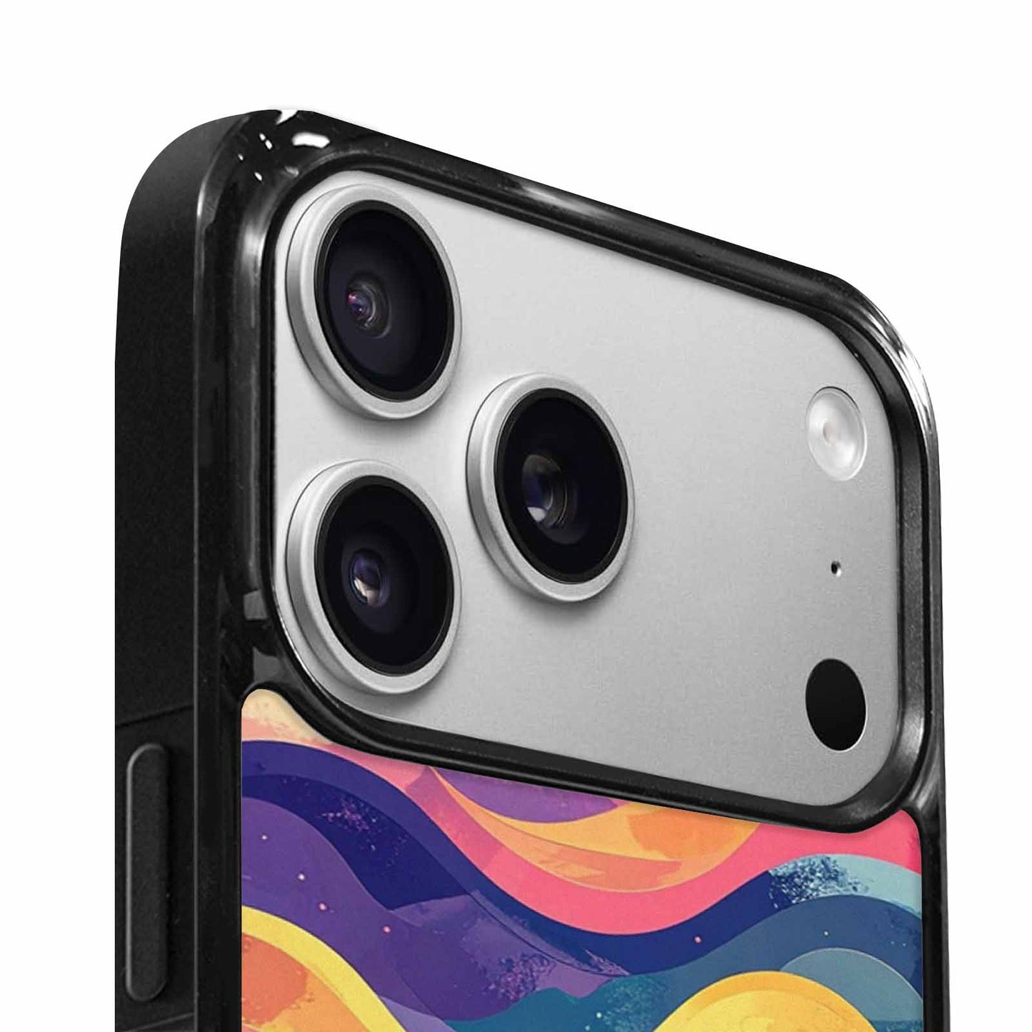 iPhone 17 Pro Case — Glowing Camo Wave Camo, Custom Art Phone Cover