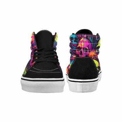 MEN'S 1000s Skulls Digital Camo High Top Canvas Wallpaper Art Sneakers