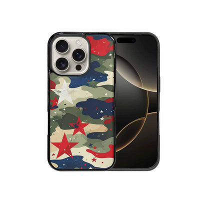 iPhone 16 Pro Case — Military Camo Blotch Texture Blended With, Custom Designed Case Cover