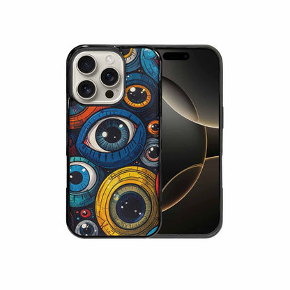 iPhone 16 Pro Case — Cartoon Eyeballs, Custom Print Case Cover