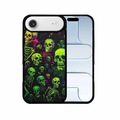 iPhone 17 Air Case — Skeletons Neon Green Glow Skeletons Original, Custom Art Phone Cover