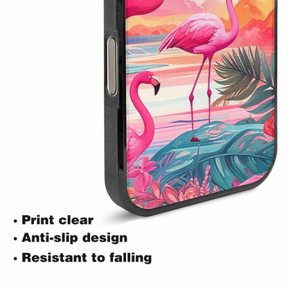 iPhone 16 Pro Case — Flamingo Tropical Flamingo Tropical Pattern Hundreds, Unique Phone Case Design