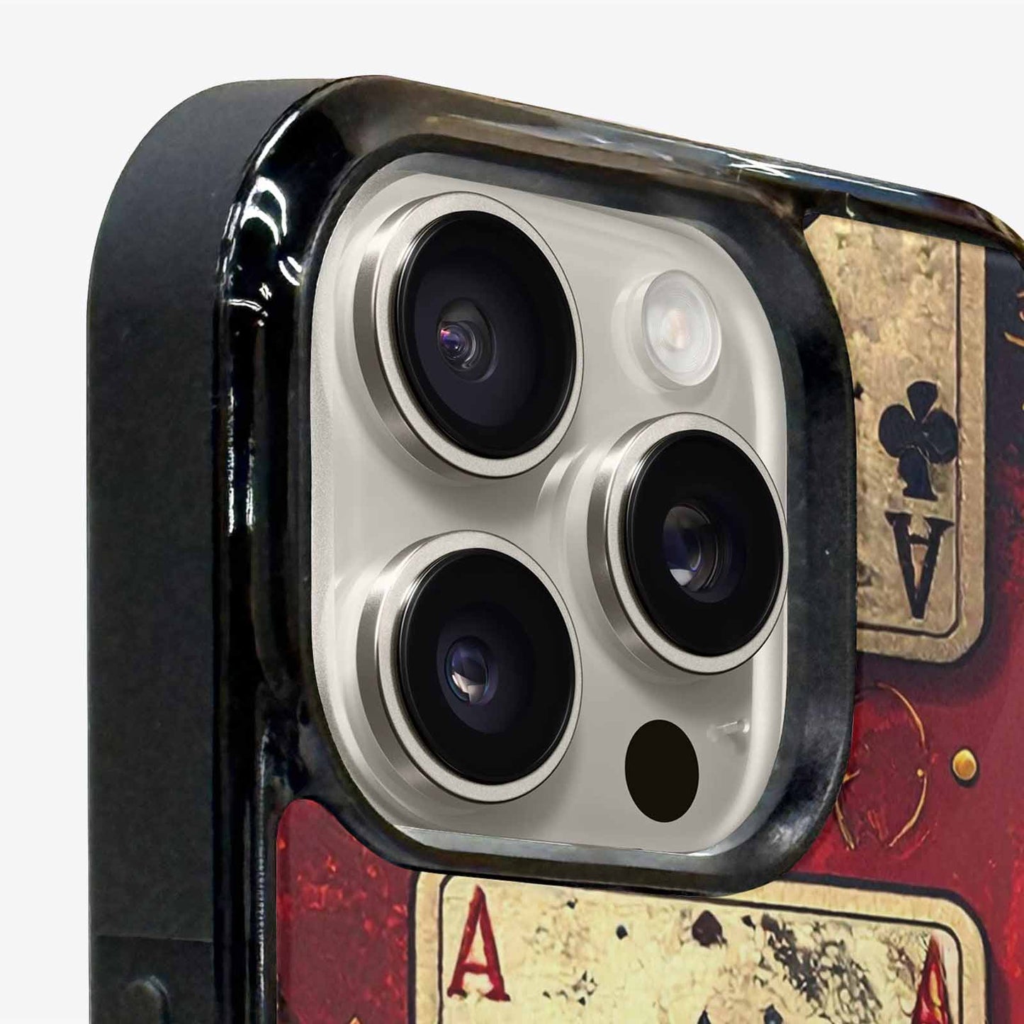 iPhone 16 Pro Case — Playing Card Suits Pattern Poker Chips, Custom Art Phone Cover