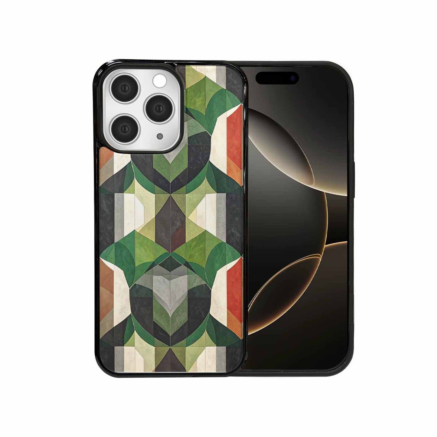 iPhone 15 Pro Max Case — Aromantic Flag Color Theme Small Rainbow, Original Design Phone Case